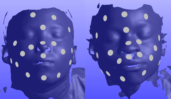 3D facial scans of Jamaica and Zerry.