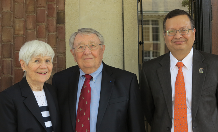 Carol and William Chittenden with ISE Department Head Rakesh Nagi