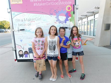 Participants at one of last year's MakerGirl road trip events.