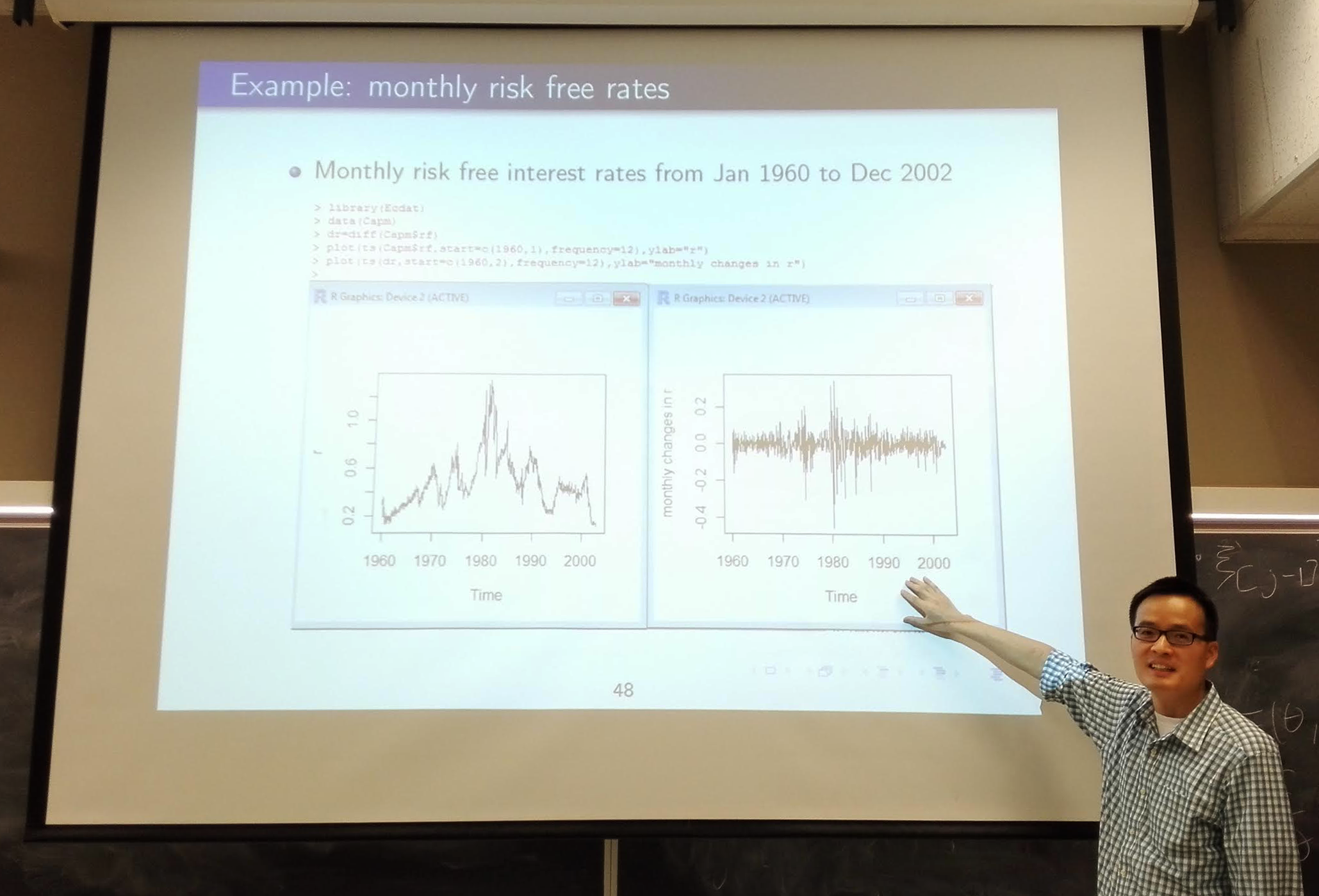 Professor Feng teaching IE 522