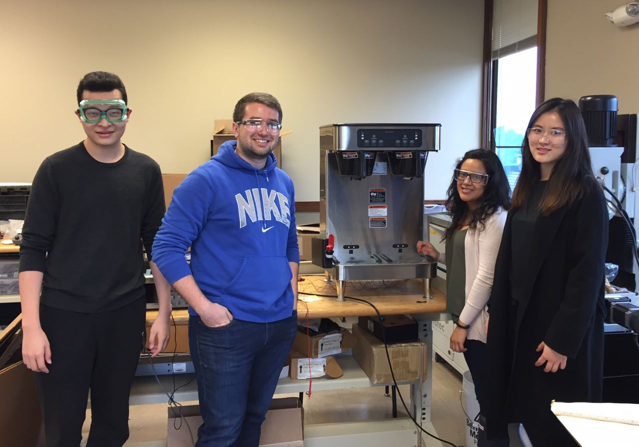 From left to right: Tianqui Wu, Timothy Szarflarski, Perla Morales, and Jing Yu