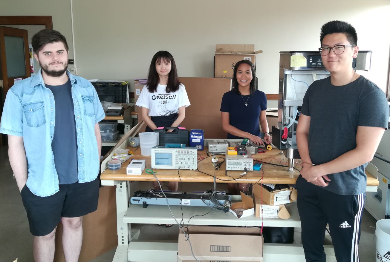 From left to right: James Africh, Yining Wang, Jazmyn Jimenez, and Michael Kim