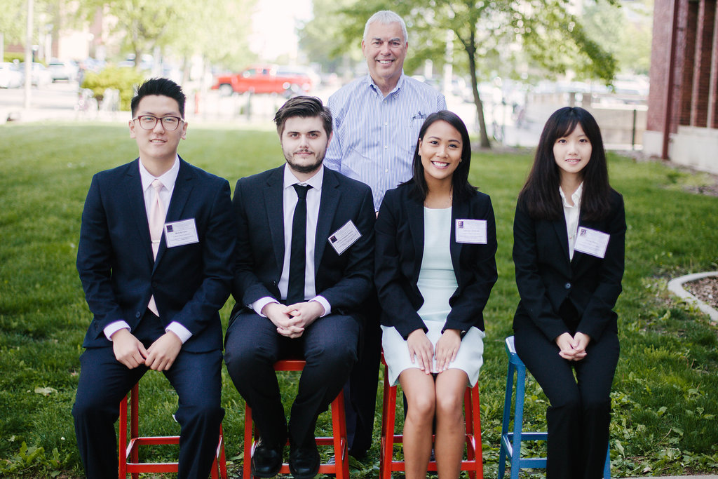 From left to right: Michael Kim, James Africh, Scott Burns, Jazmyn Jimenez, and Yining Wang