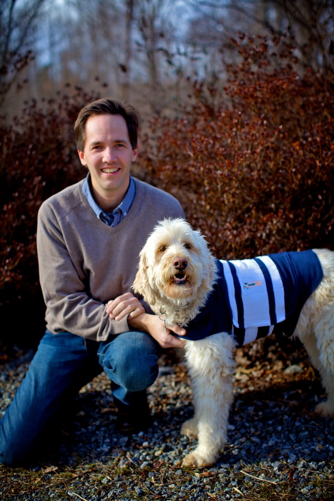 Phil Blizzard with his Goldendoodle, Dosi.