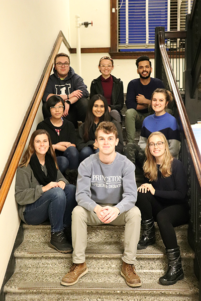 RuthAnn and the lab assistants of Professor Molly Goldstein's Product Design Lab. Pictured are (top left) Lucas Mohs, Alexis Roels, Kushagra Mittal, Christina Chen, Dhun Patel, Kinga Wrobel, Marilyn Sedlak, RuthAnn Haefli.  Not pictured (Nicole Lynch, Kyle Moukheiber, Kristen Whalen, Justin Dembrowski, Julia Cima, and Alexandra Brown)